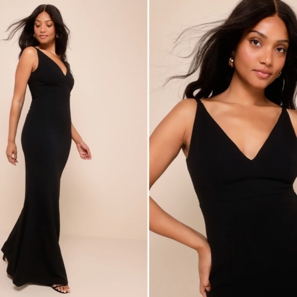 LULU's Prom Wedding Bridesmaid Special Event Classic Mermaid Maxi Dress NWOT - Picture 4 of 7